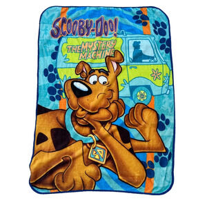 Scooby Doo Mystery Machine Blanket Kids Green Blue Lovey Northwest Plush